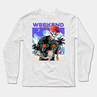 Summer Vacation (skull) Long Sleeve T-Shirt